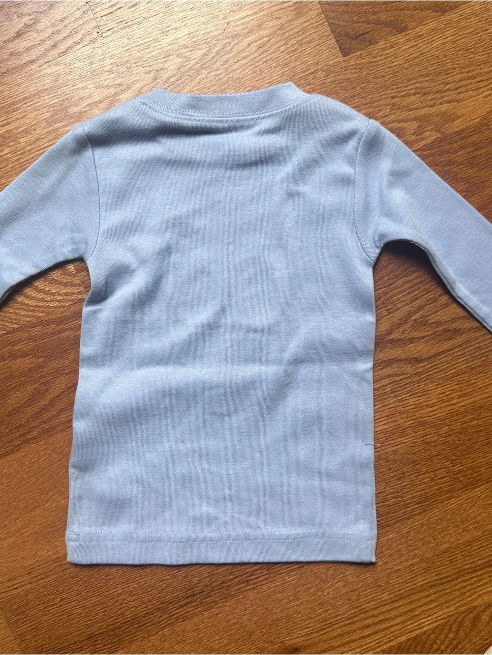 Carter's Light Blue Long-Sleeve Monster Face Tee